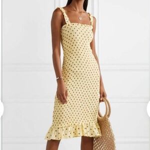 Faithfull The Brand Printed Knee-Length Dress Size: XS/US2/UK6